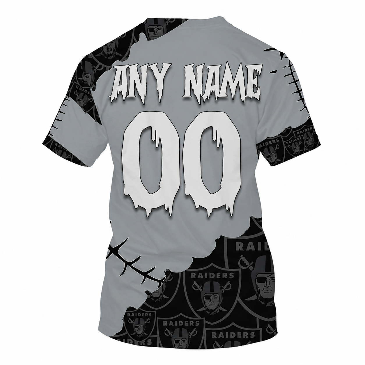 LIMITED EDITION - NEW CUSTOMIZED NFL07 LVR LAS VEGAS RAIDERS HALLOWEEN SKULL APPAREL FOR FANS