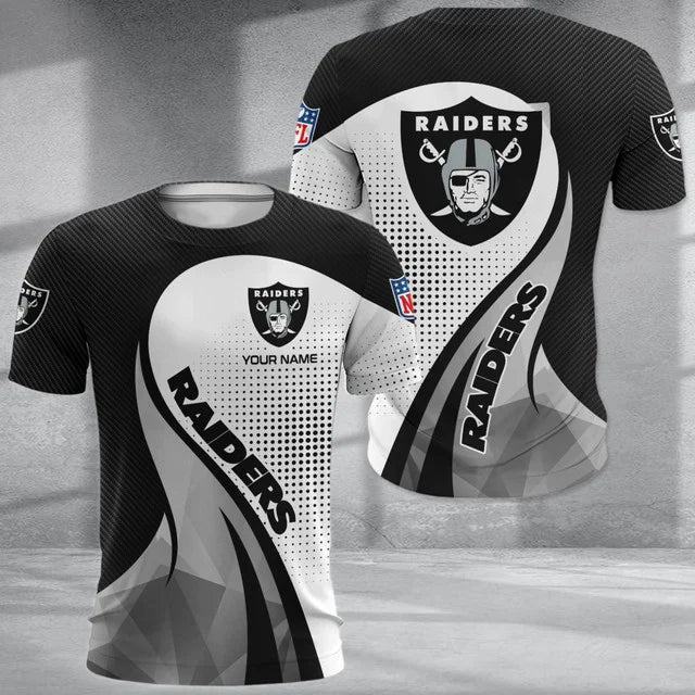 LIMITED EDITION - NEW CUSTOMIZED NFL07 LVR LAS VEGAS RAIDERS POLO, T-SHIRT & SHORT PANTS SET