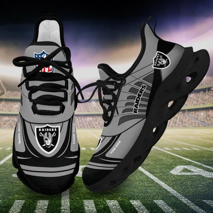 LIMITED EDITION - NEW CUSTOMIZED NFL07 LVR LAS VEGAS RAIDERS UNISEX MAX SOUL SHOES