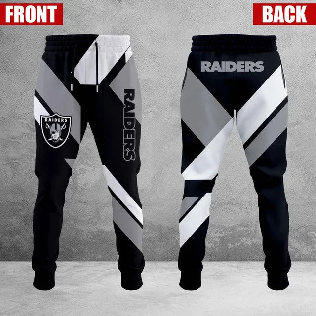 LIMITED EDITION - NEW CUSTOMIZED NFL07 LVR LAS VEGAS RAIDERS SWEATPANTS