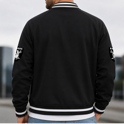 [SPECIAL OFFER] NEW CUSTOMIZED NFL07 LVR LAS VEGAS RAIDERS MEN'S CASUAL JACKET