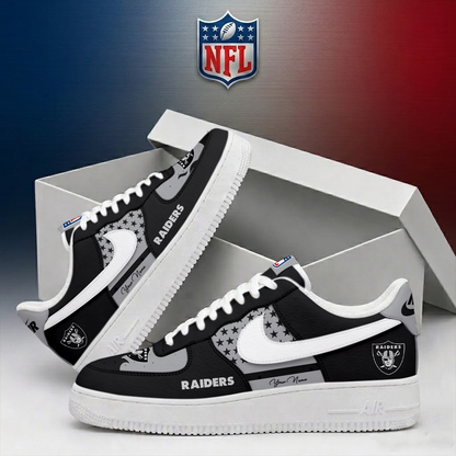 LIMITED EDITION - NEW CUSTOMIZED NFL07 LVR LAS VEGAS RAIDERS AF1 SHOES