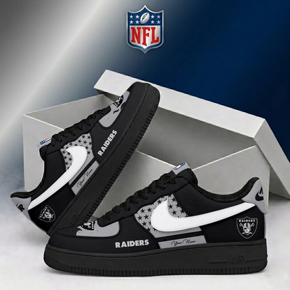 LIMITED EDITION - NEW CUSTOMIZED NFL07 LVR LAS VEGAS RAIDERS AF1 SHOES