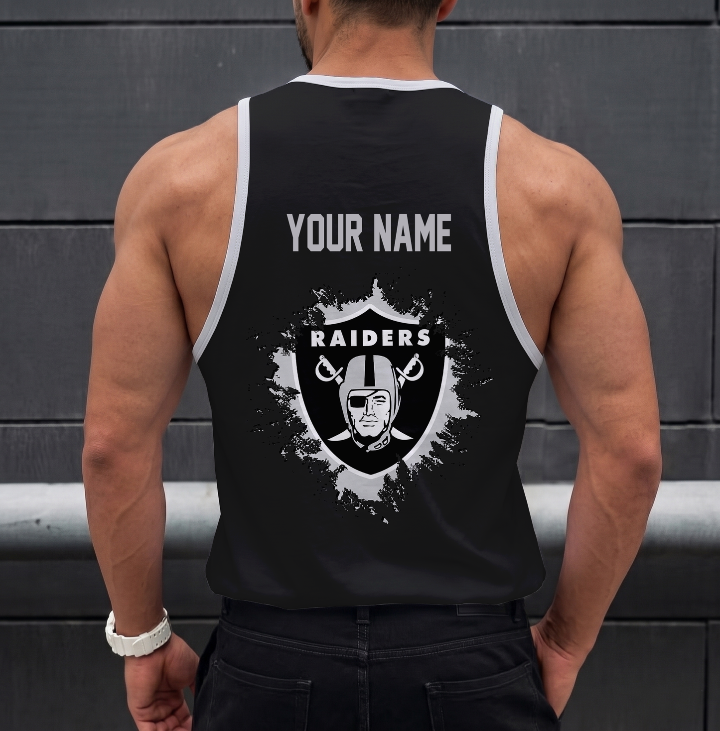 SPECIAL EDITION - NEW CUSTOMIZED NFL07 LVR LAS VEGAS RAIDERS UNISEX TANK TOP