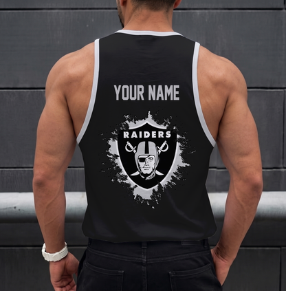 SPECIAL EDITION - NEW CUSTOMIZED NFL07 LVR LAS VEGAS RAIDERS UNISEX TANK TOP