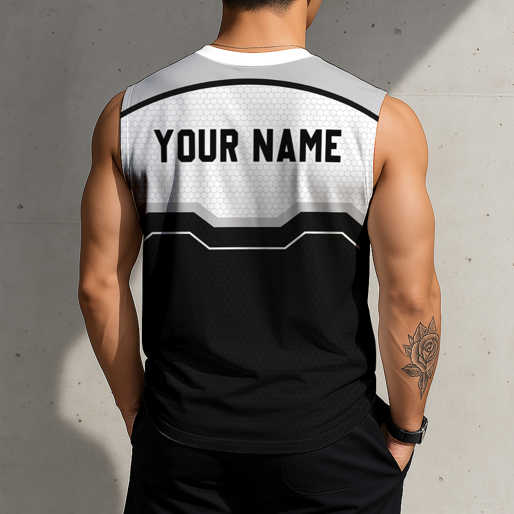 LIMITED EDITION - NEW CUSTOMIZED NFL07 LVR LAS VEGAS RAIDERS MEN'S GYM SHIRT