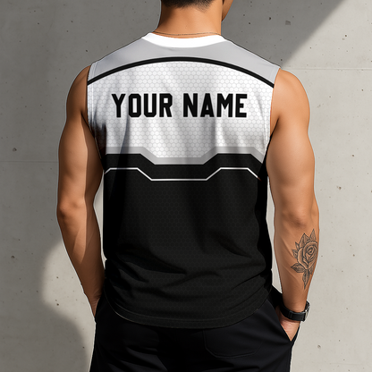 LIMITED EDITION - NEW CUSTOMIZED NFL07 LVR LAS VEGAS RAIDERS MEN'S GYM SHIRT