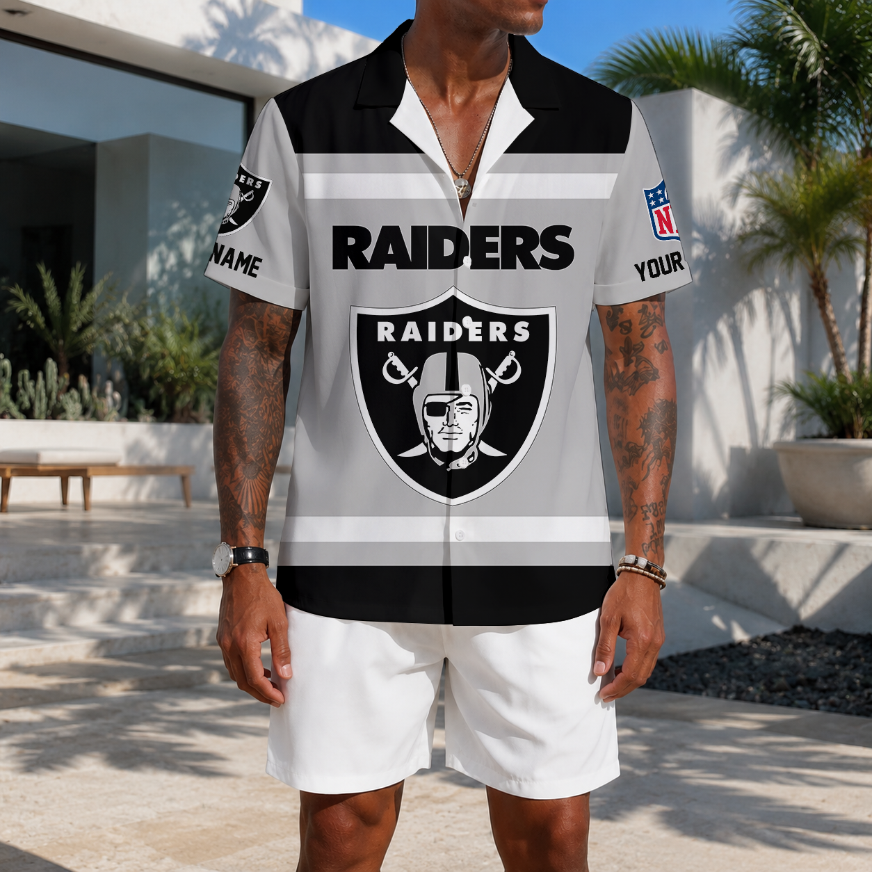 EXCLUSIVE EDITION - NEW CUSTOMIZED NFL07 LVR LAS VEGAS RAIDERS UNISEX HAWAIIAN SHIRT