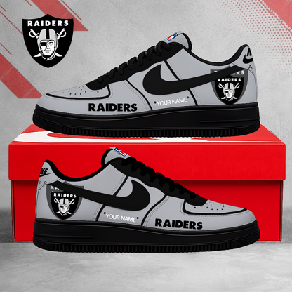 SPECIAL EDITION - NEW CUSTOMIZED NFL07 LVR LAS VEGAS RAIDERS AF1 SHOES