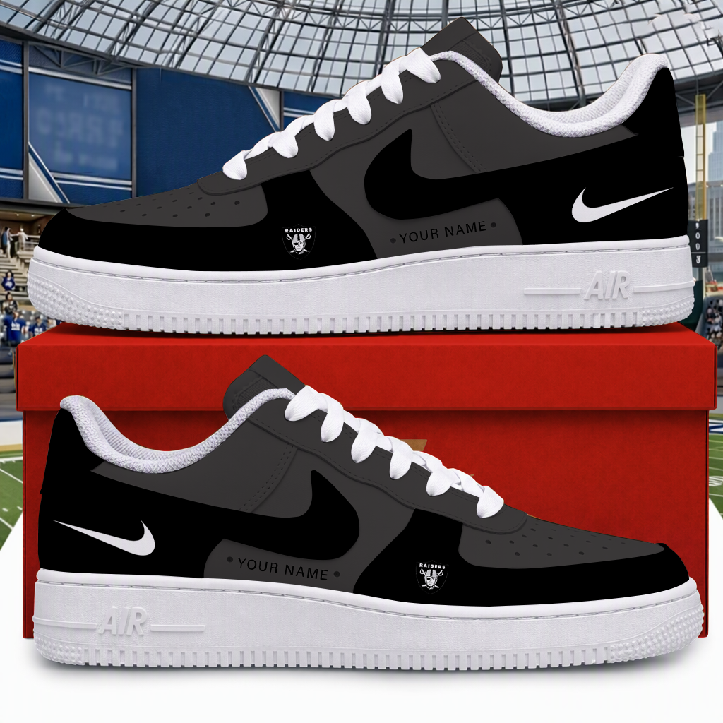 [SPECIAL OFFER] NEW CUSTOMIZED NFL07 LVR LAS VEGAS RAIDERS AF1 SHOES