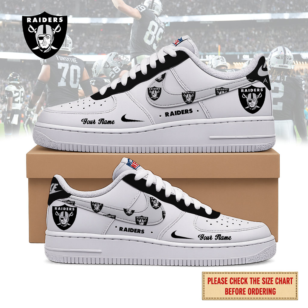 LIMITED EDITION - NEW CUSTOMIZED NFL07 LVR LAS VEGAS RAIDERS AF1 SHOES