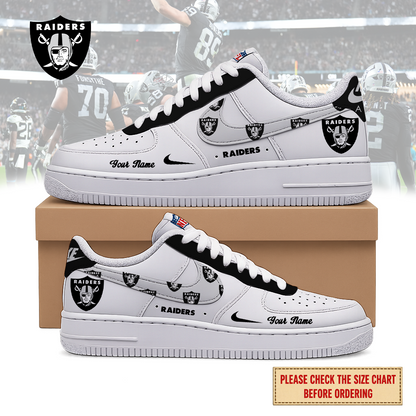 LIMITED EDITION - NEW CUSTOMIZED NFL07 LVR LAS VEGAS RAIDERS AF1 SHOES