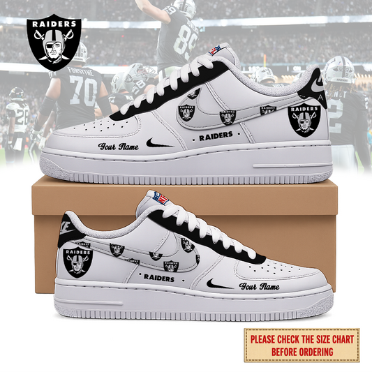 LIMITED EDITION - NEW CUSTOMIZED NFL07 LVR LAS VEGAS RAIDERS AF1 SHOES