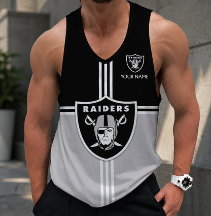 EXCLUSIVE EDITION - NEW CUSTOMIZED NFL07 LVR LAS VEGAS RAIDERS TANK TOP