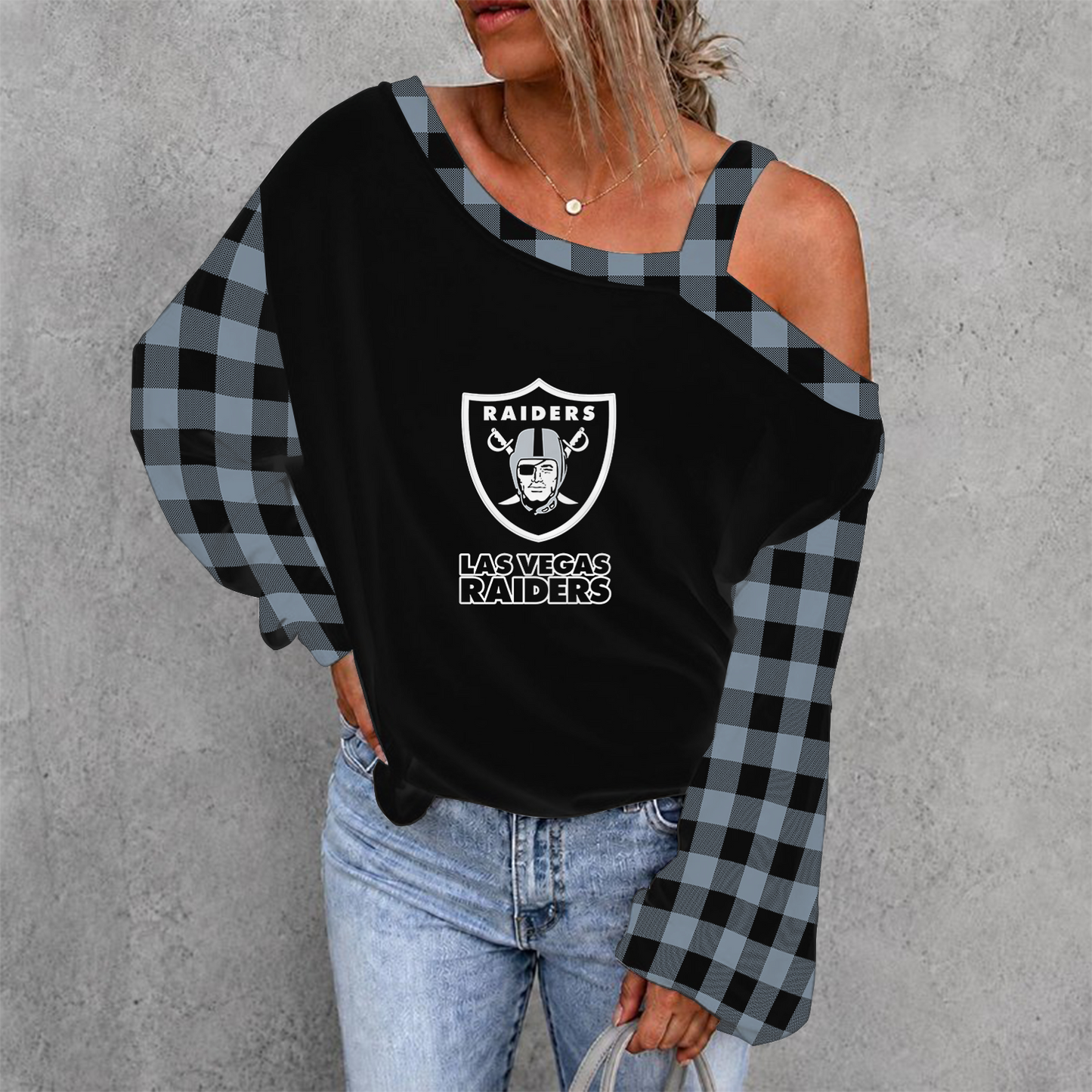 [SPECIAL OFFER] NEW CUSTOMIZED NFL07 LVR LAS VEGAS RAIDERS DROP SHOULDER SWEATSHIRT