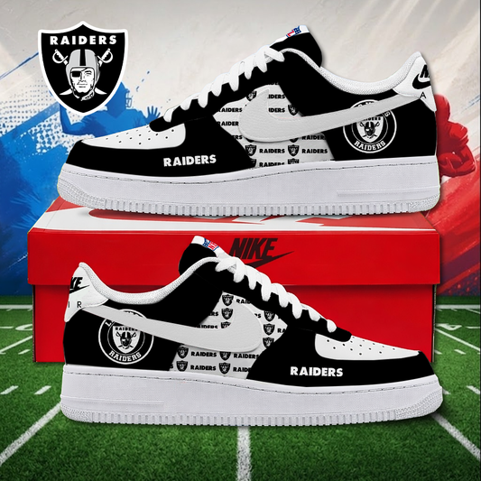 MEGA SALE - NEW CUSTOMIZED NFL07 LVR LAS VEGAS RAIDERS AF1 SNEAKERS