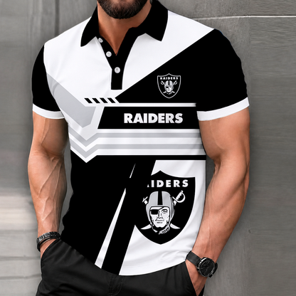 LIMITED EDITION - NEW CUSTOMIZED NFL07 LVR LAS VEGAS RAIDERS POLO SHIRT, ZIP POLO SHIRT & T-SHIRTS