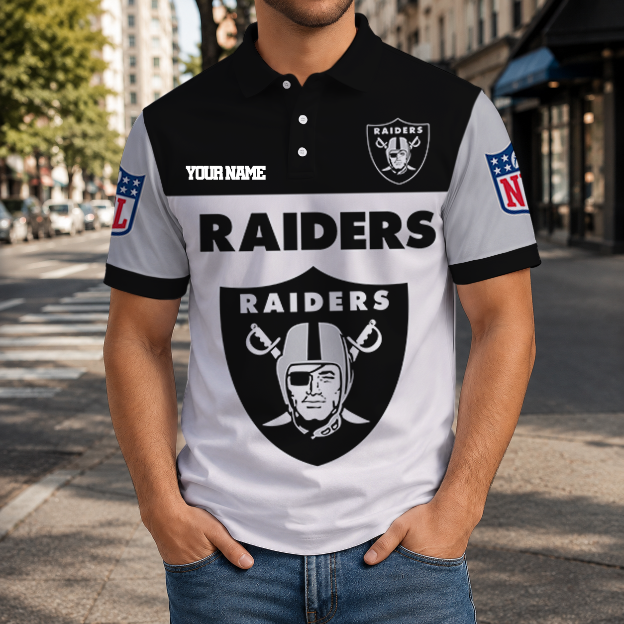 LIMITED EDITION - NEW CUSTOMIZED NFL07 LVR LAS VEGAS RAIDERS T-SHIRT, POLO SHIRT, ZIP POLO SHIRT, SWEATSHIRT, HOODIE & ZIP HOODIE