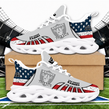 [SPECIAL OFFER] NEW CUSTOMIZED NFL07 LVR LAS VEGAS RAIDERS UNISEX CLUNKY SNEAKERS