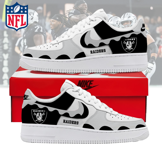 FINAL CLEARANCE - NEW CUSTOMIZED NFL07 LVR LAS VEGAS RAIDERS AF1 SNEAKERS