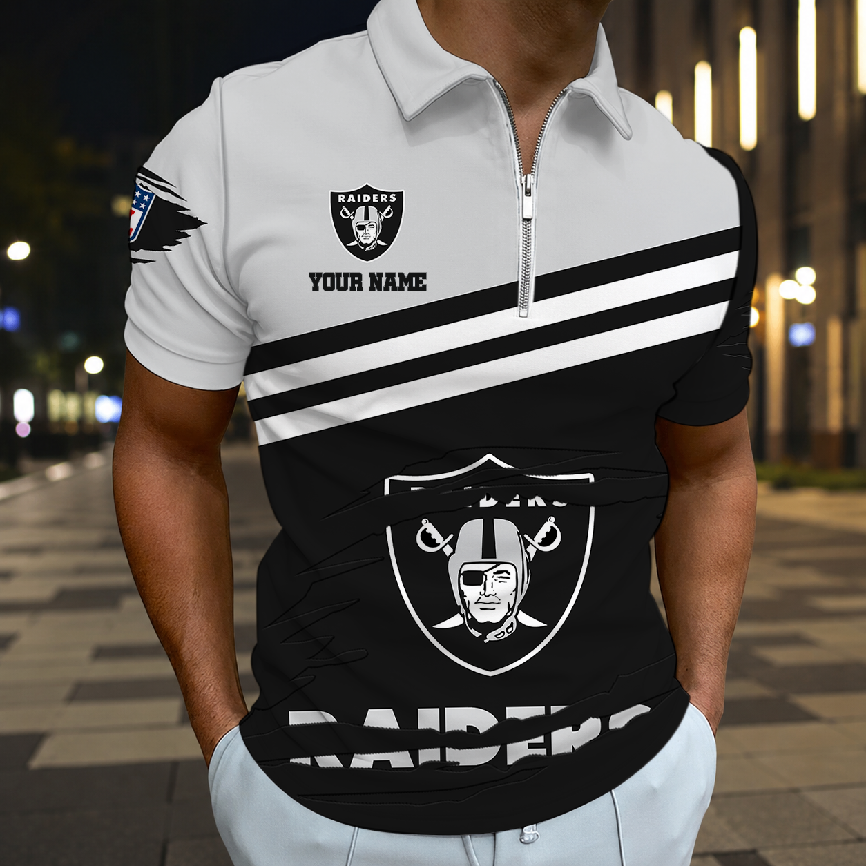 LIMITED EDITION - NEW CUSTOMIZED NFL07 LVR LAS VEGAS RAIDERS T-SHIRT, POLO SHIRT, ZIP POLO SHIRT, SWEATSHIRT, HOODIE & ZIP HOODIE