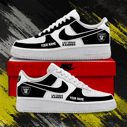 LIMITED EDITION - NEW CUSTOMIZED NFL07 LVR LAS VEGAS RAIDERS AF1 SHOES