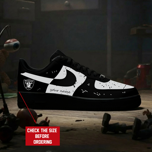 [SPECIAL OFFER] NEW CUSTOMIZED NFL07 LVR LAS VEGAS RAIDERS AF1 SNEAKERS