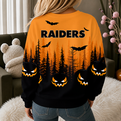 [SPECIAL OFFER] NEW CUSTOMIZED NFL07 LVR LAS VEGAS RAIDERS UNISEX HALLOWEEN SWEATSHIRT