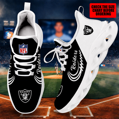 [SPECIAL OFFER] NEW CUSTOMIZED NFL07 LVR LAS VEGAS RAIDERS MAX SOUL SHOES