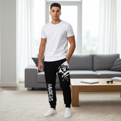 LIMITED EDITION - NEW PERSONALIZED NFL07 LVR LAS VEGAS RAIDERS JOGGERS