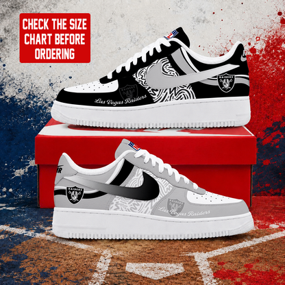 LIMITED EDITION - NEW CUSTOMIZED NFL07 LVR LAS VEGAS RAIDERS AF1 SHOES