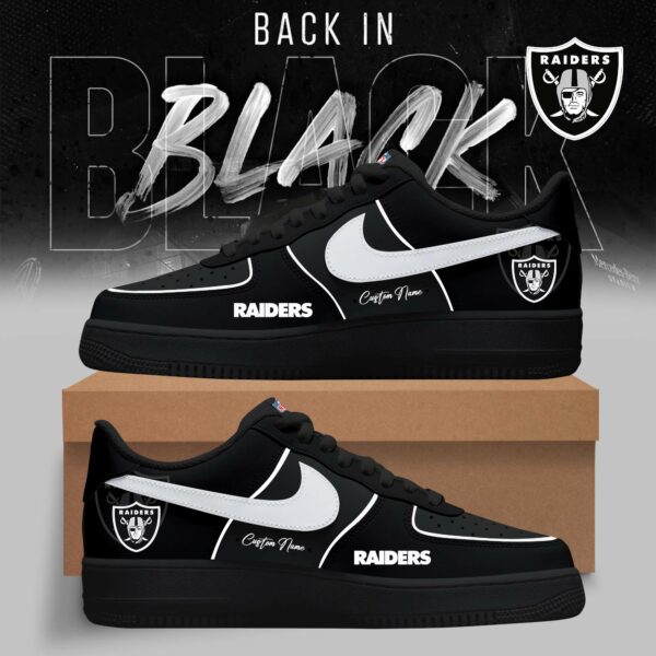 LIMITED EDITION - NEW CUSTOMIZED NFL07 LVR LAS VEGAS RAIDERS AF1 SNEAKERS
