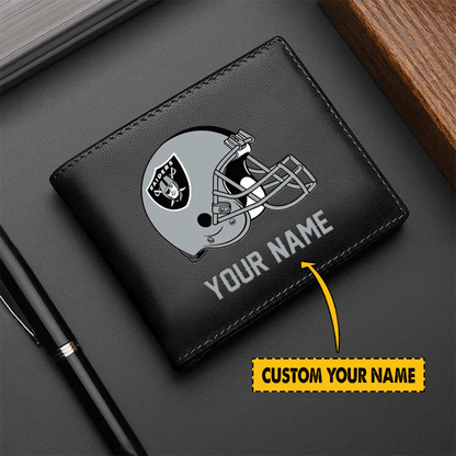 LIMITED EDITION - NEW CUSTOMIZED NFL07 LV RAIDERS LEATHER WALLET