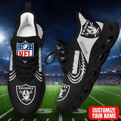 LIMITED EDITION - NEW CUSTOMIZED NFL07 LVR LV RAIDERS PREMIUM CLUNKY SNEAKERS