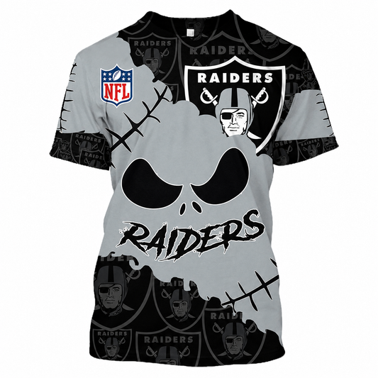 LIMITED EDITION - NEW CUSTOMIZED NFL07 LVR LAS VEGAS RAIDERS HALLOWEEN SKULL APPAREL FOR FANS
