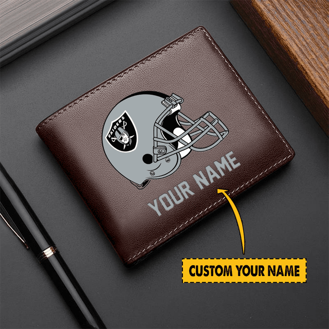 LIMITED EDITION - NEW CUSTOMIZED NFL07 LV RAIDERS LEATHER WALLET