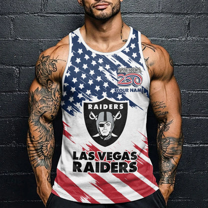 LIMITED EDITION - NEW CUSTOMIZED NFL07 LVR LAS VEGAS RAIDERS UNISEX TANK TOP