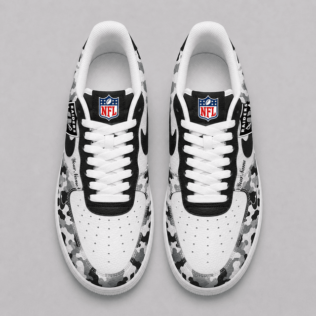 [SPECIAL OFFER] NEW CUSTOMIZED NFL07 LVR LAS VEGAS RAIDERS AF1 SHOES