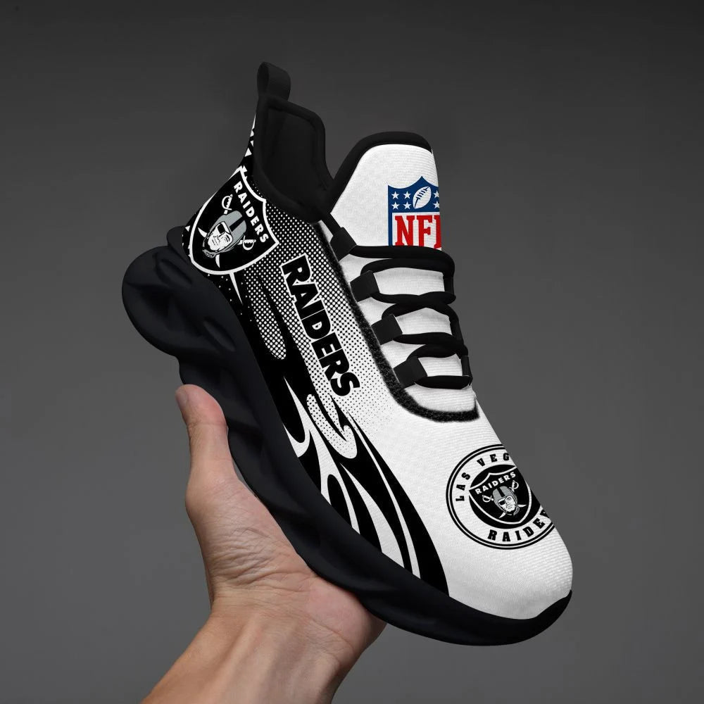 LIMITED EDITION - NEW CUSTOMIZED NFL07 LVR LAS VEGAS RAIDERS UNISEX MAX SOUL SHOES