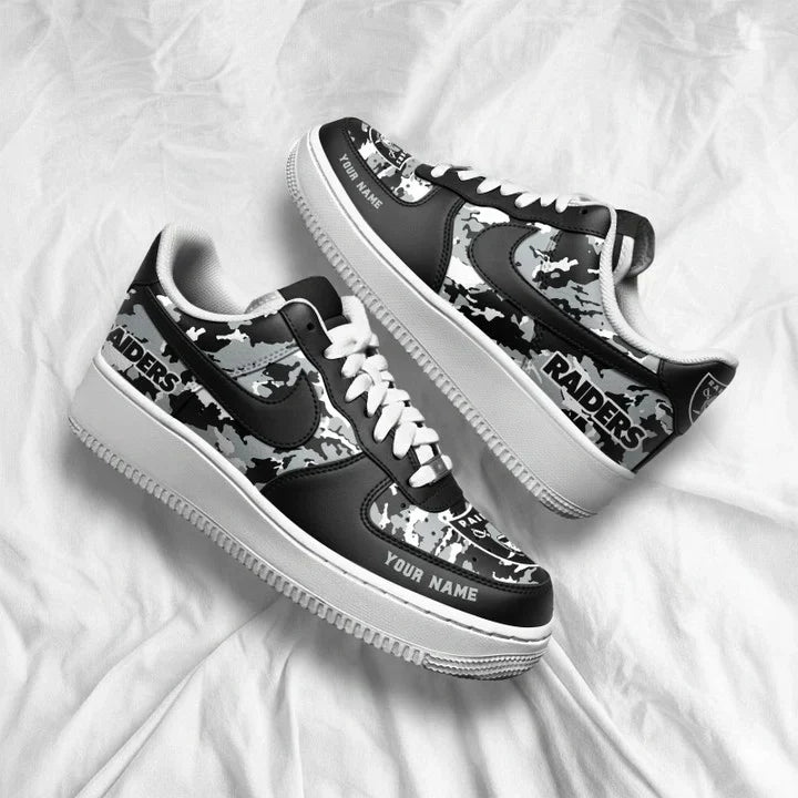 [SPECIAL OFFER] NEW CUSTOMIZED NFL07 LVR LAS VEGAS RAIDERS AF1 SNEAKERS