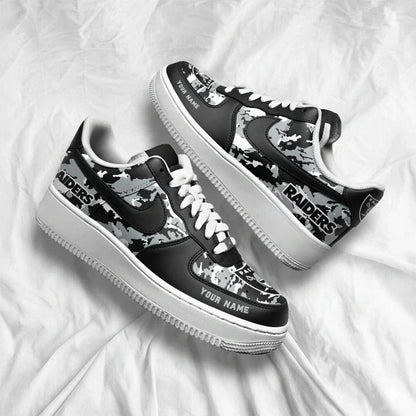 [SPECIAL OFFER] NEW CUSTOMIZED NFL07 LVR LAS VEGAS RAIDERS AF1 SNEAKERS
