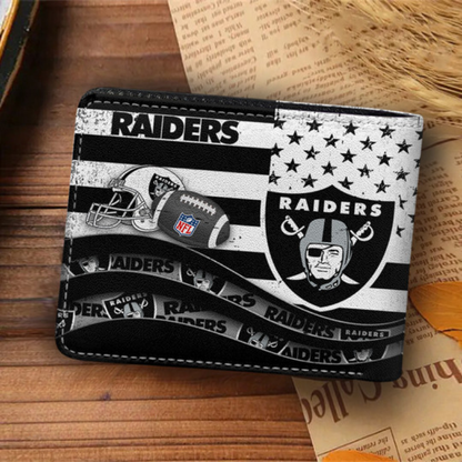 [SPECIAL OFFER] NEW CUSTOMIZED NFL07 LVR LAS VEGAS RAIDERS LEATHER WALLET