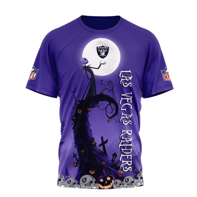 [SPECIAL OFFER] NEW CUSTOMIZED NFL07 LVR LAS VEGAS RAIDERS HALLOWEEN THE NIGHTMARE APPAREL