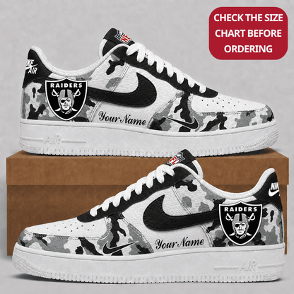 [SPECIAL OFFER] NEW CUSTOMIZED NFL07 LVR LAS VEGAS RAIDERS AF1 SHOES