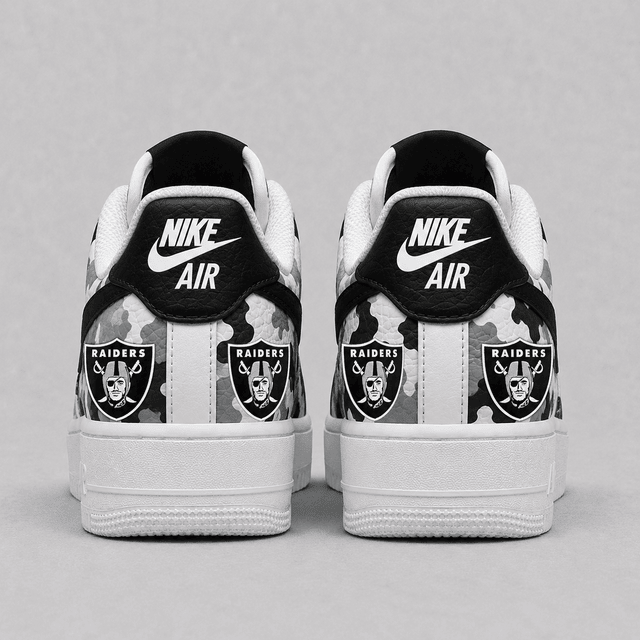 [SPECIAL OFFER] NEW CUSTOMIZED NFL07 LVR LAS VEGAS RAIDERS AF1 SHOES