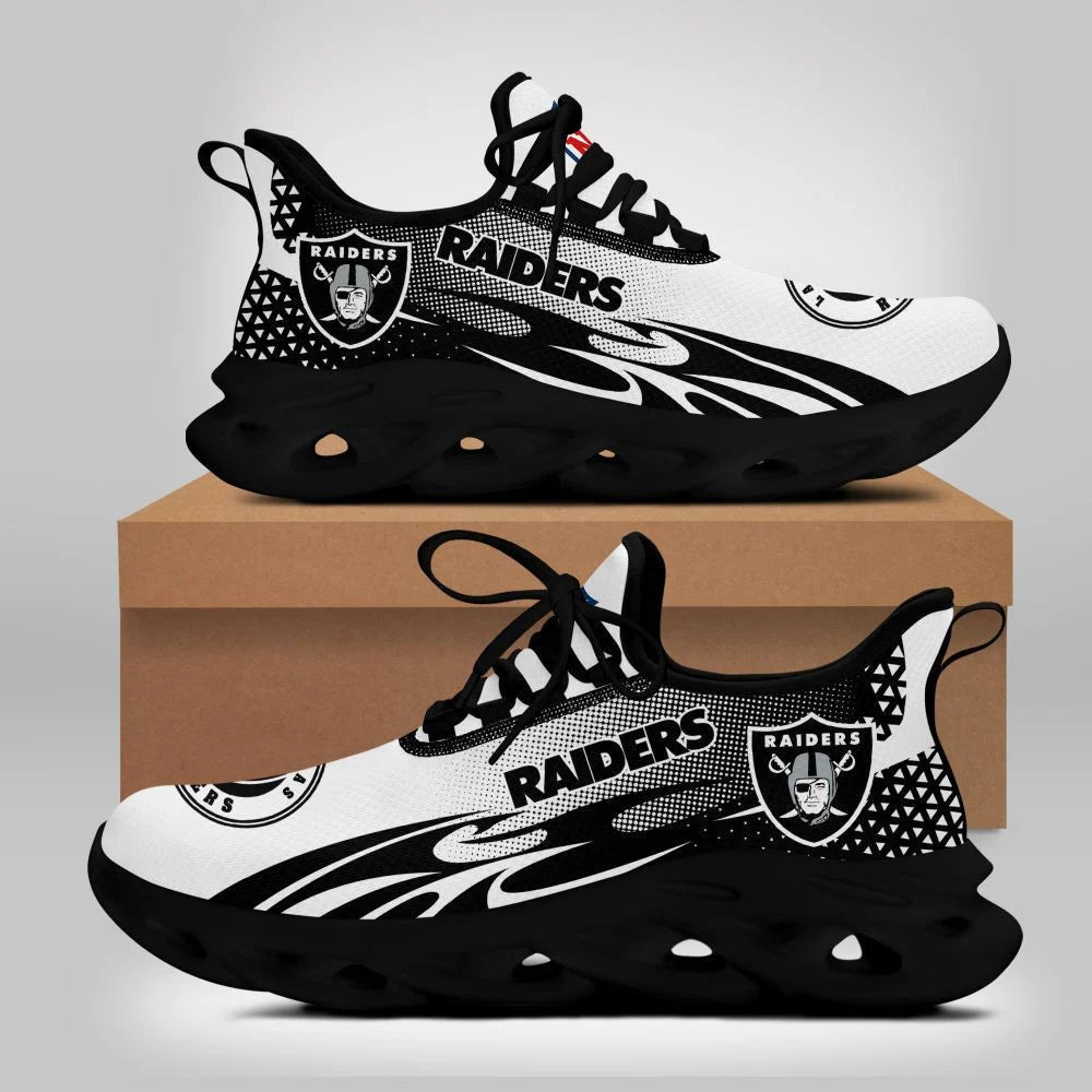 LIMITED EDITION - NEW CUSTOMIZED NFL07 LVR LAS VEGAS RAIDERS UNISEX MAX SOUL SHOES