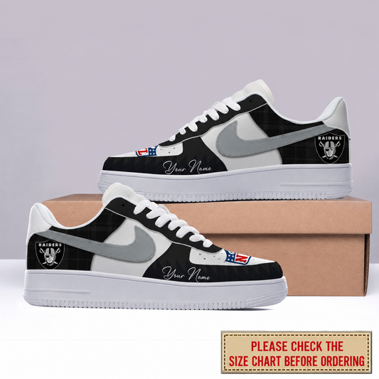 LIMITED EDITION - NEW CUSTOMIZED NFL07 LVR LAS VEGAS RAIDERS AF1 SHOES