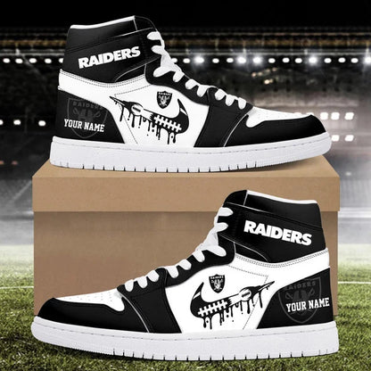 LIMITED EDITION - NEW CUSTOMIZED NFL07 LVR LAS VEGAS RAIDERS AIR JORDAN SNEAKERS