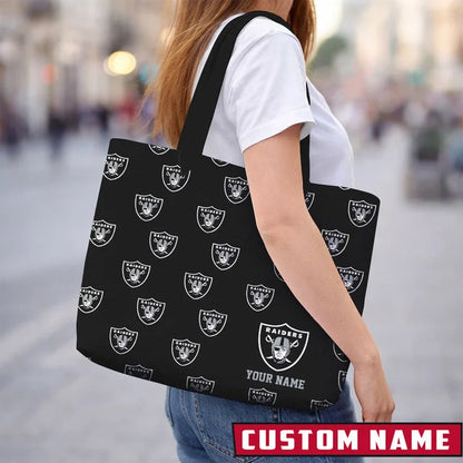 LIMITED EDITION - NEW CUSTOMIZED NFL07 LV RAIDERS QUILTED TOTE BAG