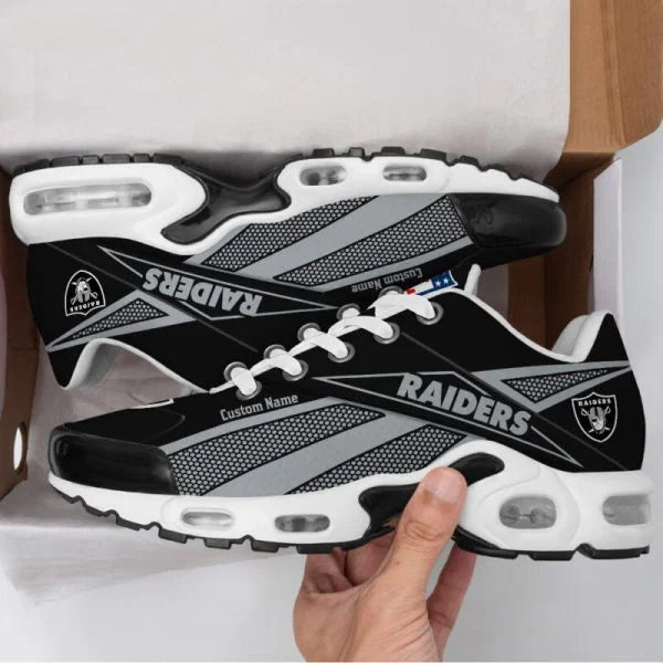 LIMITED EDITION - NEW CUSTOMIZED NFL07 LVR LAS VEGAS RAIDERS AIR MAX PLUS SNEAKERS